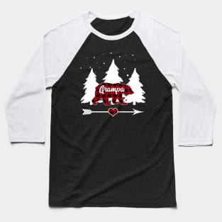 Grampa Bear Buffalo Red Plaid Matching Family Christmas Baseball T-Shirt